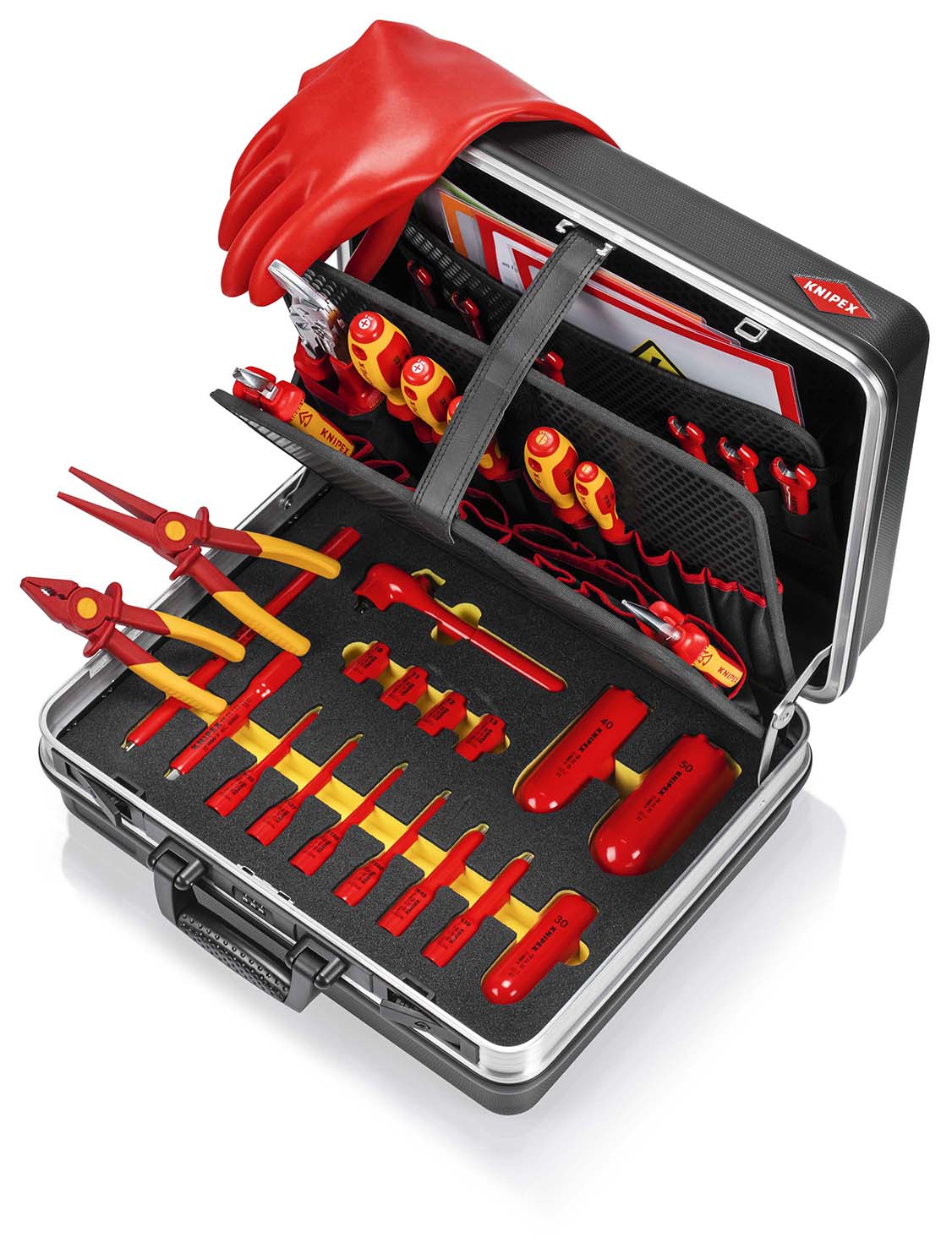KNIPEX KNIPEX 00 21 05 EV Werkzeugkoffer "Basic" E-Mobilität 34-teilig 410 mm KNIPEX KNIPEX 00 21 05 EV Werkzeugkoffer "Basic" E-Mobilität 34-teilig 410 mm