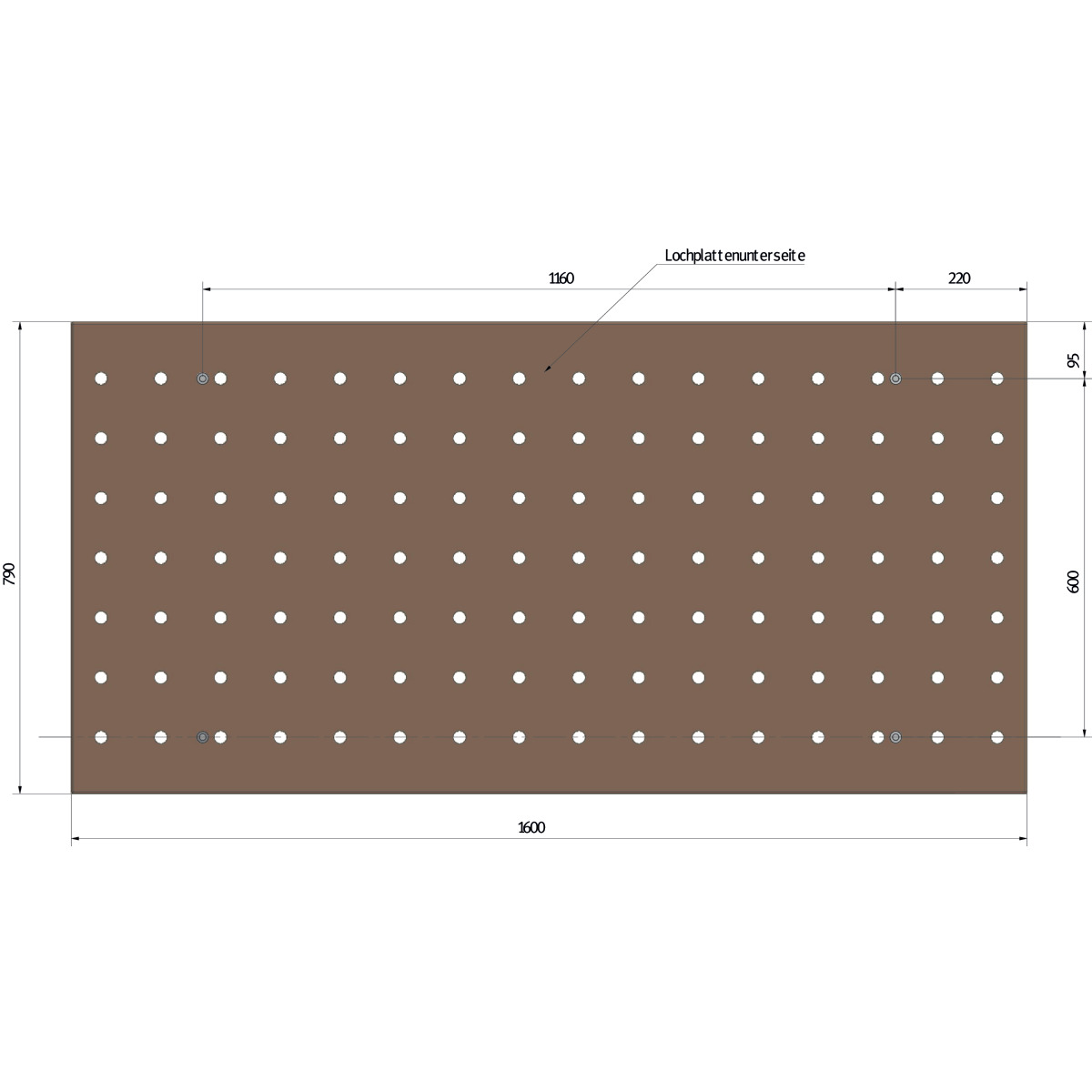 HOLZKRAFT Lochrasterarbeitsplatte Buche-Multiplex, 1600 x 790 mm HOLZKRAFT Lochrasterarbeitsplatte Buche-Multiplex, 1600 x 790 mm