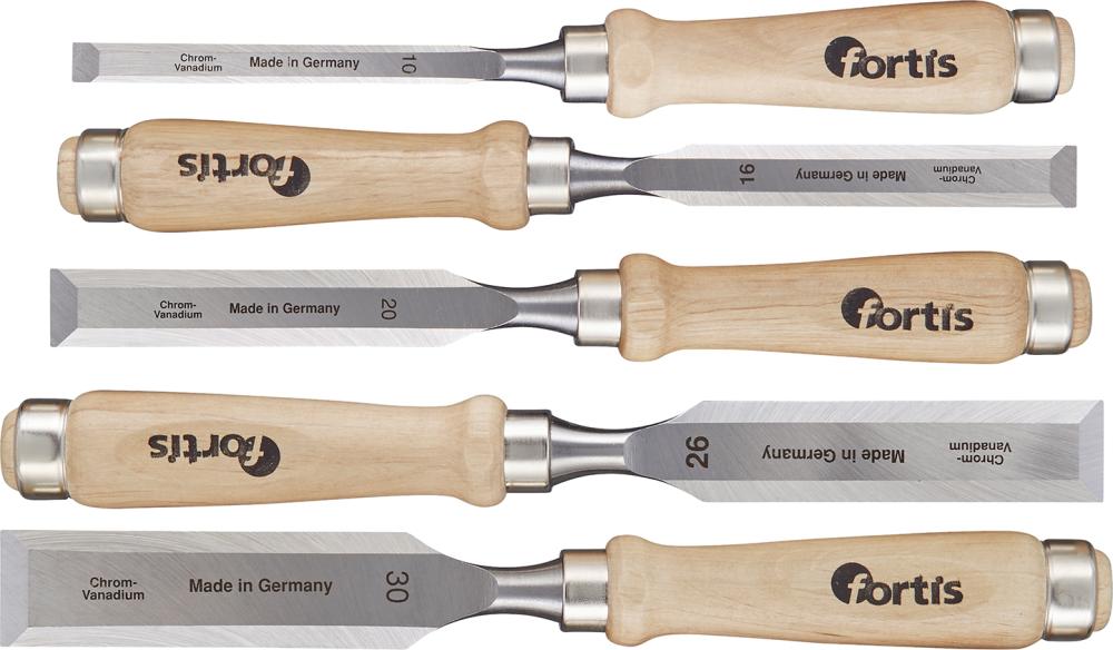 FORTIS Stechbeitel-Satz Holzheft 5-tlg. im Karton
