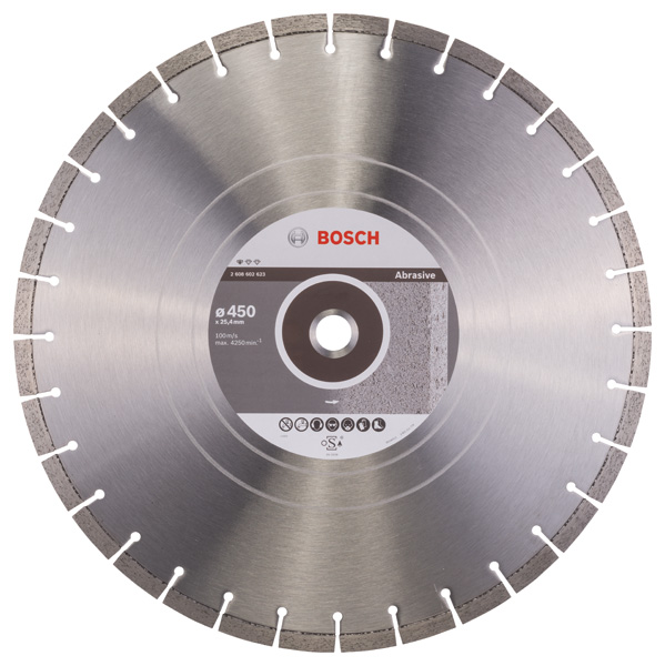 BOSCH Diamanttrennscheibe Standard for Abrasive, 450 x 25,40 x 3,6 x 10 mm BOSCH Diamanttrennscheibe Standard for Abrasive, 450 x 25,40 x 3,6 x 10 mm