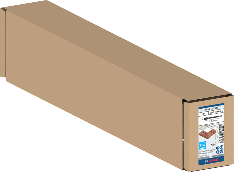 BOSCH PRO SDS max-4C Flachmeißel-Set, 25 x 280 mm, 10-tlg.
