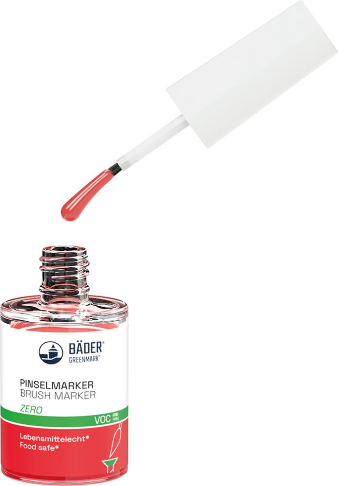 BÄDER Pinsel-Marker Zero 15 ml Pinselflasche rot