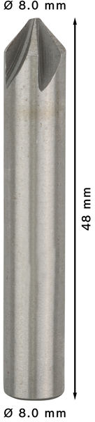 BOSCH PRO Steel HSS Kegelsenker, 8 x 48 mm, M4
