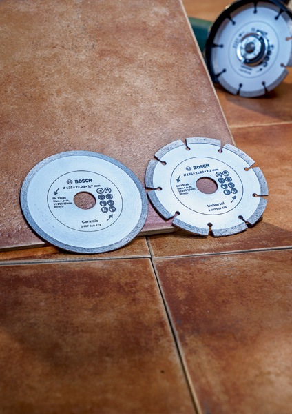 BOSCH Diamanttrennscheibe für Fliesen und Baumaterial, Durchmesser: 115 mm, 2er-Pack