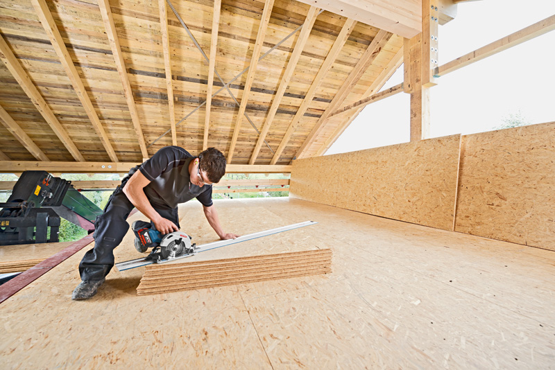 BOSCH Akku-Kreissäge GKS 18V-57 G, mit 2x 4,0 Ah Li-Ion Akku, in L-BOXX
