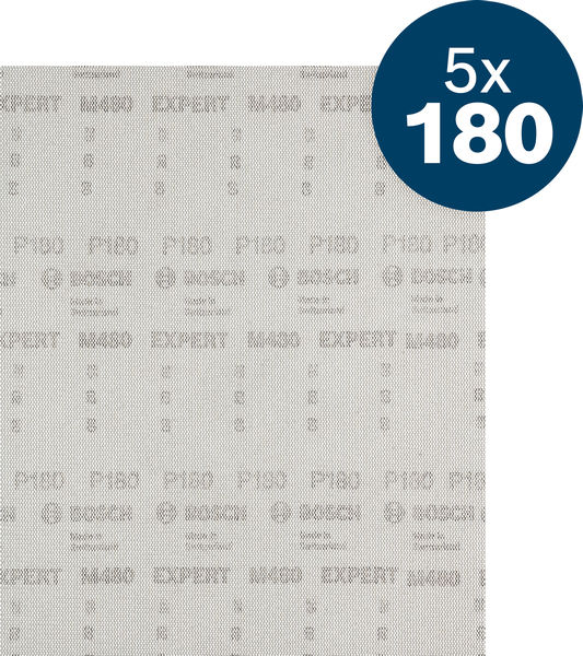 BOSCH EXPERT M480 Schleifnetz, 230 x 280 mm, K180, 5 Stk BOSCH EXPERT M480 Schleifnetz, 230 x 280 mm, K180, 5 Stk