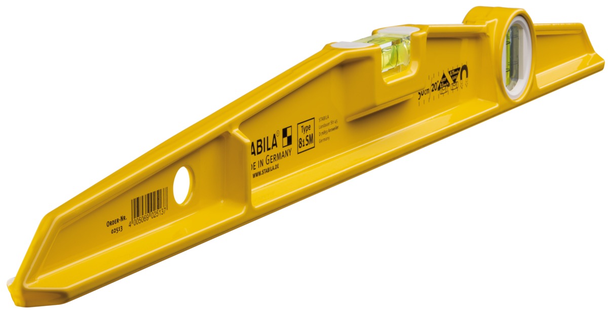 STABILA Magnet-Wasserwaage Type 81 SM , 50 cm, robustes Alu-Gussprofil, Ferrit-Magnetsystem, 1 Horizontal-Libelle, 1 Vertikal-Libelle, Made in Germany STABILA Magnet-Wasserwaage Type 81 SM , 50 cm, robustes Alu-Gussprofil, Ferrit-Magnetsystem, 1 Horizontal-Libelle, 1 Vertikal-Libelle, Made in Germany