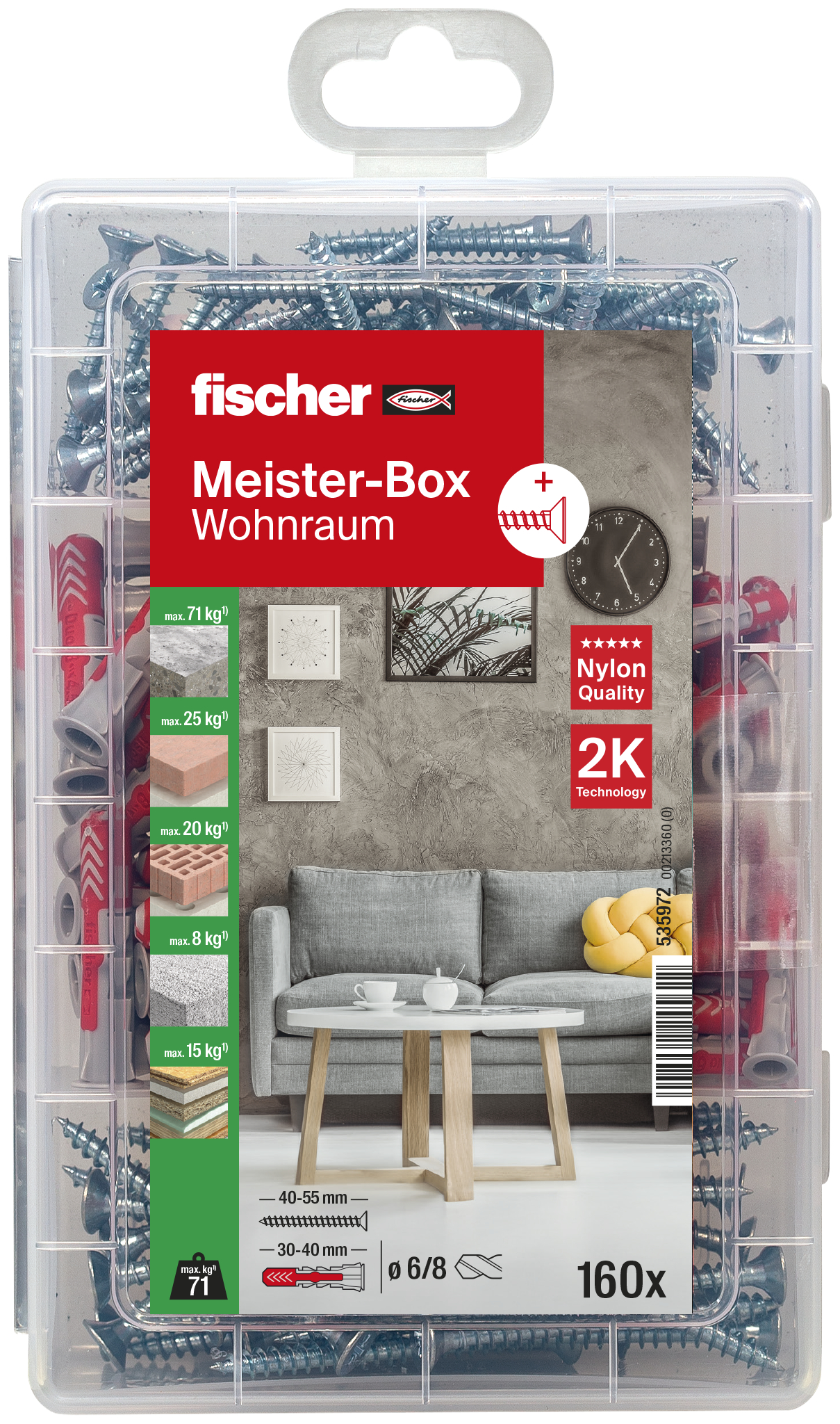 FISCHER MeisterBox DuoPower + Schrauben (160)