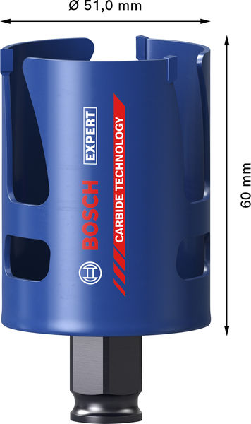 BOSCH EXPERT Construction Material Power Change Plus Lochsäge, 51 x 60 mm BOSCH EXPERT Construction Material Power Change Plus Lochsäge, 51 x 60 mm