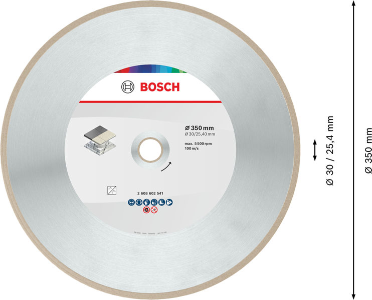 BOSCH Ceramic Trennscheibe, 350 x 7 mm, Bohrung 30/25,40 mm BOSCH Ceramic Trennscheibe, 350 x 7 mm, Bohrung 30/25,40 mm