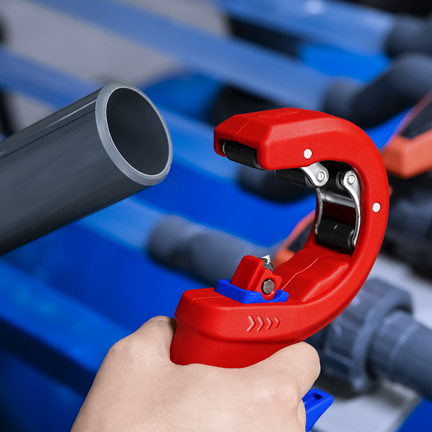 KNIPEX KNIPEX 90 23 02 BK DPT50 Rohrschneider für dickwandige Kunststoffrohre, auch kerngeschäumt Schneiden und Anfasen in einem Schritt 202 mm mit Kunststoff überzogen KNIPEX KNIPEX 90 23 02 BK DPT50 Rohrschneider für dickwandige Kunststoffrohre, auch kerngeschäumt Schneiden und Anfasen in einem Schritt 202 mm mit Kunststoff überzogen
