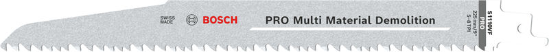 BOSCH PRO Multi Material Demolition S1110VF Säbelsägeblatt, 1,6 x 22 x 225 mm, 2-tlg. BOSCH PRO Multi Material Demolition S1110VF Säbelsägeblatt, 1,6 x 22 x 225 mm, 2-tlg.