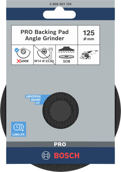 BOSCH X-LOCK SCM Stützteller mit Mittelstift, 125 mm