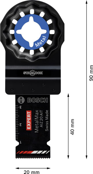 BOSCH EXPERT AIZ 20 AIT MetalMax Tauchsägeblatt, 20 x 40 mm BOSCH EXPERT AIZ 20 AIT MetalMax Tauchsägeblatt, 20 x 40 mm