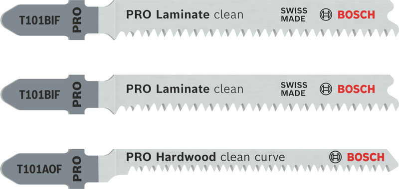 BOSCH PRO Laminate Set, T-Schaft, 3-tlg. BOSCH PRO Laminate Set, T-Schaft, 3-tlg.