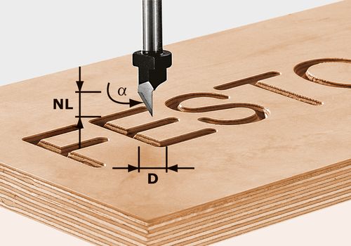 FESTOOL Schriftenfräser HW S8 D11/60°