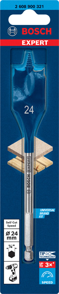 BOSCH EXPERT Self Cut Speed Flachfräsbohrer, 24x152mm