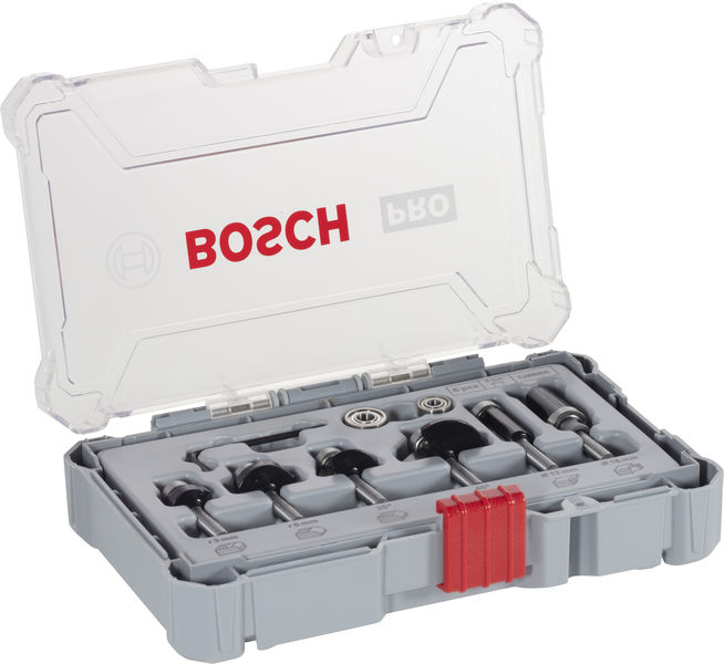 BOSCH PRO Kantenfräser-Set, 6 mm, 6-tlg BOSCH PRO Kantenfräser-Set, 6 mm, 6-tlg