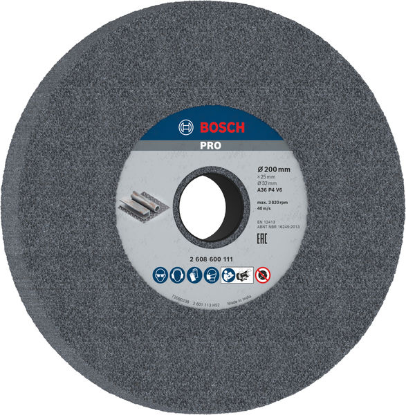 BOSCH PRO Metal Schleifscheibe, 200 x 25 x 32 mm, G36 BOSCH PRO Metal Schleifscheibe, 200 x 25 x 32 mm, G36