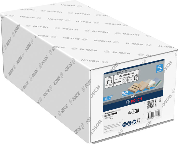 BOSCH PRO MC16-KG 45G Kronenklammer mit mittlerem Rücken, 1,6/16 g, 45 mm BOSCH PRO MC16-KG 45G Kronenklammer mit mittlerem Rücken, 1,6/16 g, 45 mm