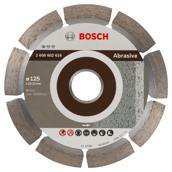 BOSCH Diamanttrennscheibe Standard for Abrasive, 125 x 22,23 x 6 x 7 mm BOSCH Diamanttrennscheibe Standard for Abrasive, 125 x 22,23 x 6 x 7 mm