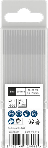 BOSCH PRO Metal thick and thin T123XF Stichsägeblatt, 100 mm, 25-tlg.