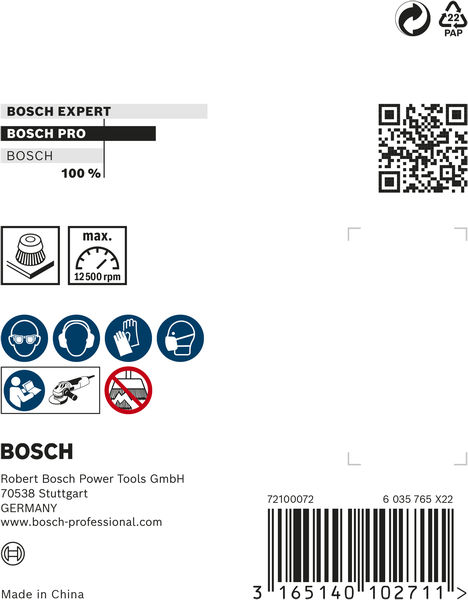 BOSCH PRO Metal heavy Topfbürste, 75 x 0,5 mm, Gewinde