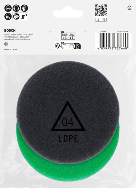 BOSCH Polierschwamm-Set, 77 mm, 2-tlg BOSCH Polierschwamm-Set, 77 mm, 2-tlg