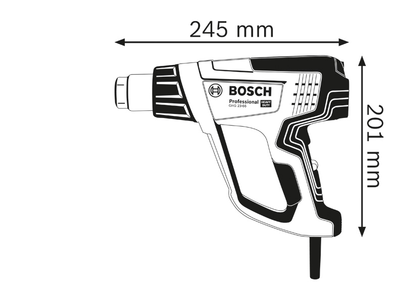BOSCH Heißluftgebläse GHG 23-66, L-BOXX