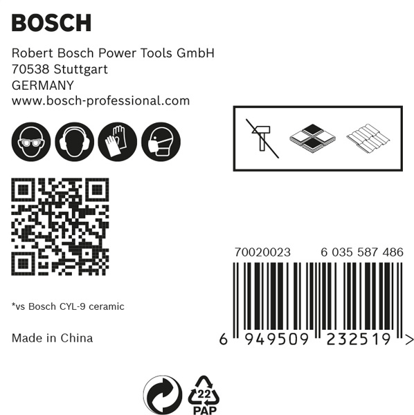 BOSCH EXPERT HEX-9 Hard Ceramic Bohrer-Set, 6x90 mm, 5-tlg.