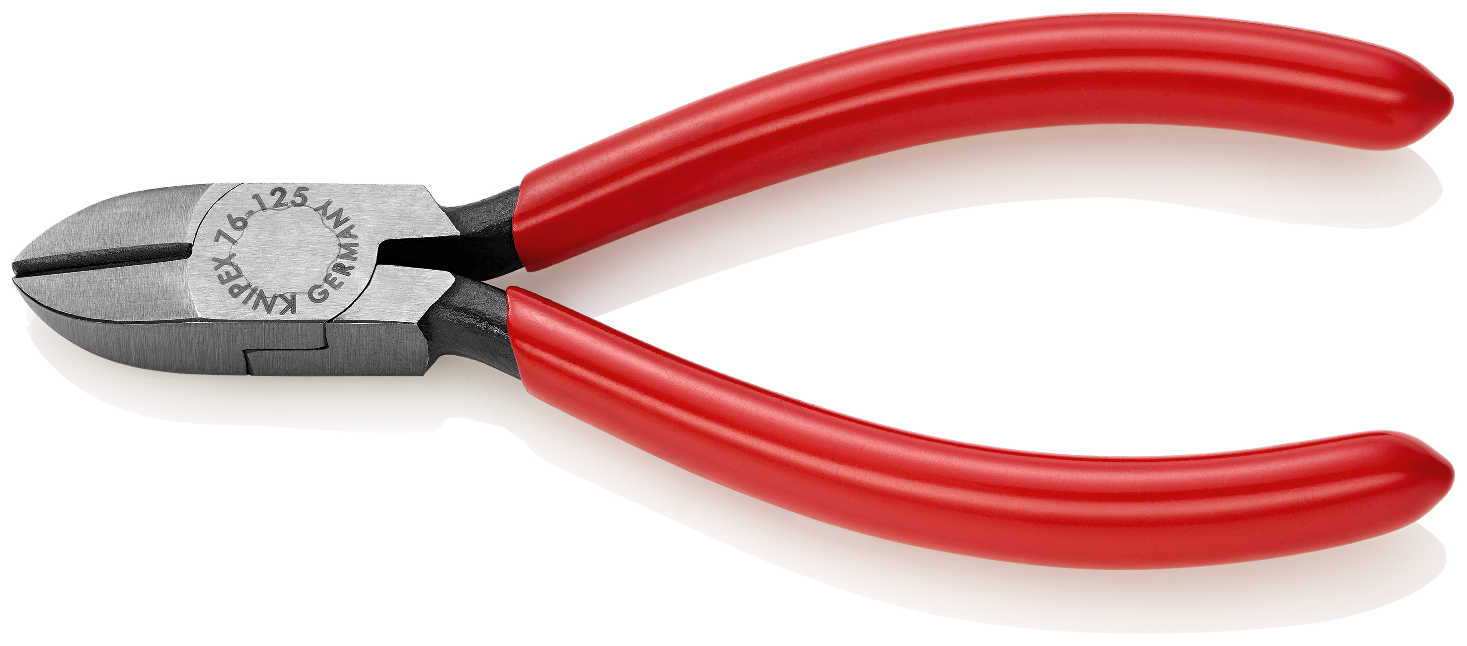 KNIPEX KNIPEX 76 01 125 Seitenschneider für Elektromechaniker 125 mm schwarz atramentiert mit Kunststoff überzogen poliert