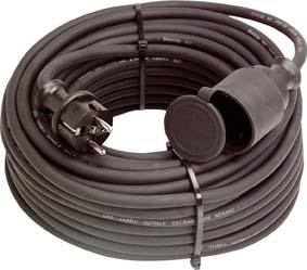 AS SCHWABE TECHNIKPRODUKTE Gummi-Kabelverlängerung 50m, IP44, H07RN-F3G1,5