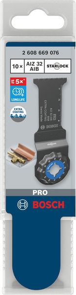 BOSCH PRO AIZ 32 AIB Blatt für Multifunktionswerkzeuge, 32 x 50 mm, 10-tlg.