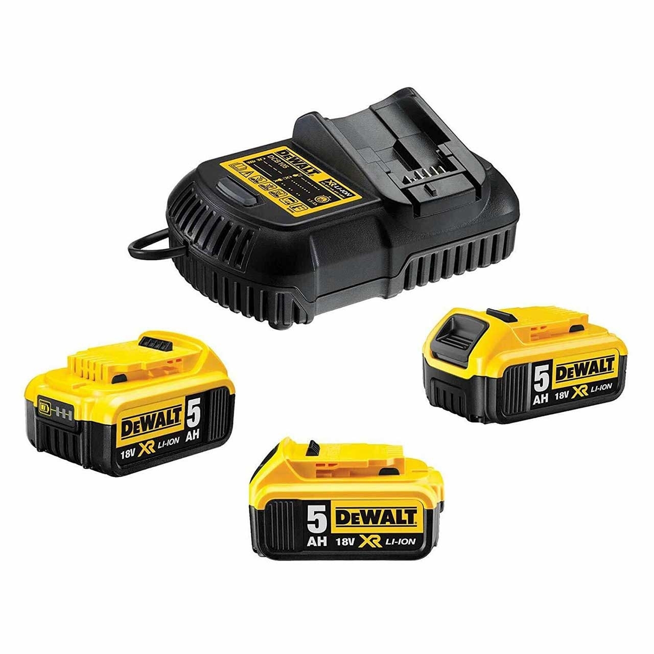 DEWALT Akku-Kit (3 x 18 V / 5 Ah plus DCB 115) DEWALT Akku-Kit (3 x 18 V / 5 Ah plus DCB 115)
