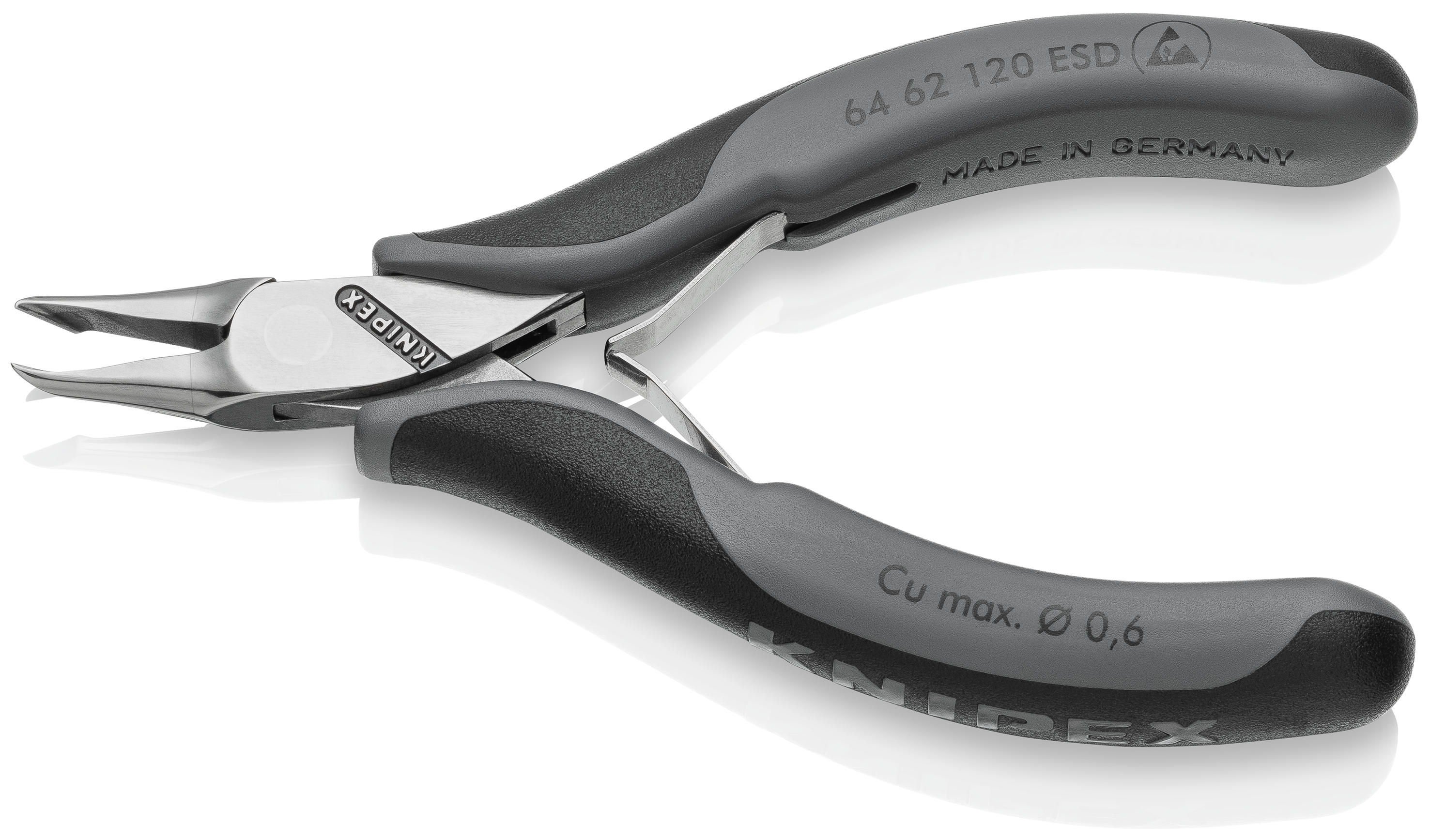 KNIPEX KNIPEX 64 62 120 ESD Elektronik-Vornschneider ESD 120 mm mit Mehrkomponenten-Hüllen spiegelpoliert KNIPEX KNIPEX 64 62 120 ESD Elektronik-Vornschneider ESD 120 mm mit Mehrkomponenten-Hüllen spiegelpoliert