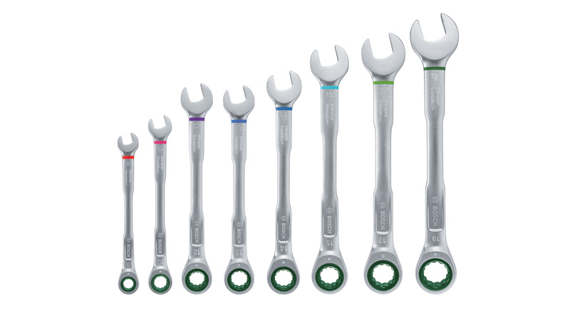 BOSCH Handwerkzeuge Schraubenschlüssel mit Ratsche Set 8-tlg. BOSCH Handwerkzeuge Schraubenschlüssel mit Ratsche Set 8-tlg.