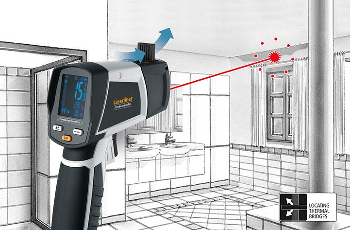 LASERLINER Klima-/Feuchte-/Temperaturmessgerät CondenseSpot Pro