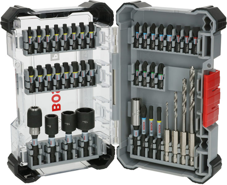 BOSCH PRO Impact Schrauberbits und Holzbohrer Set, 40-tlg.