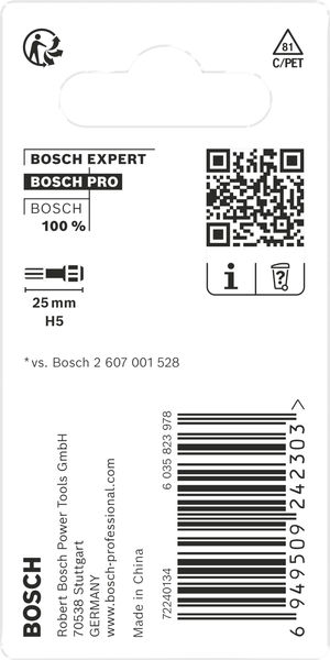 BOSCH PRO Hex Impact Bit, H5, 25 mm, 2-tlg.