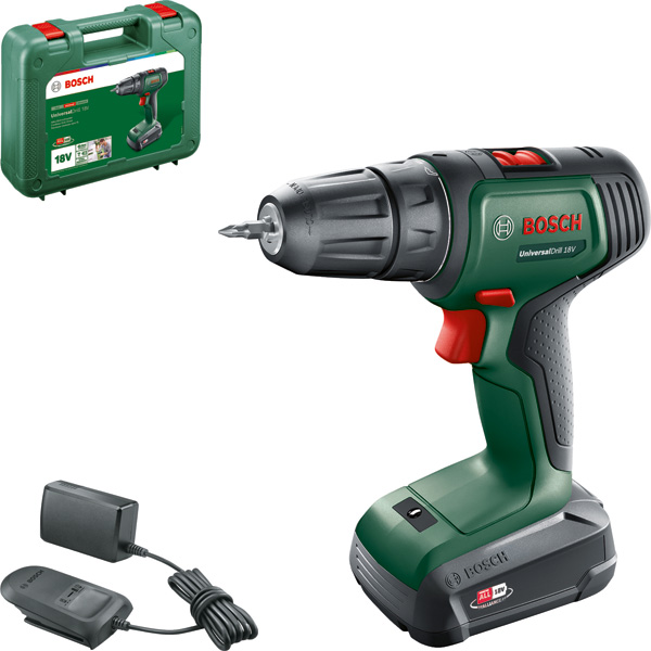 BOSCH Akku-Bohrschrauber UniversalDrill 18V, 1x Akku PBA 18V 1.5Ah