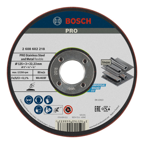 BOSCH PRO Semi-Flexible Schleifscheibe, 125 x 3 x 22,23 mm BOSCH PRO Semi-Flexible Schleifscheibe, 125 x 3 x 22,23 mm