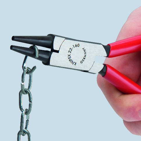 KNIPEX KNIPEX 22 01 125 Rundzange 125 mm schwarz atramentiert mit Kunststoff überzogen poliert KNIPEX KNIPEX 22 01 125 Rundzange 125 mm schwarz atramentiert mit Kunststoff überzogen poliert