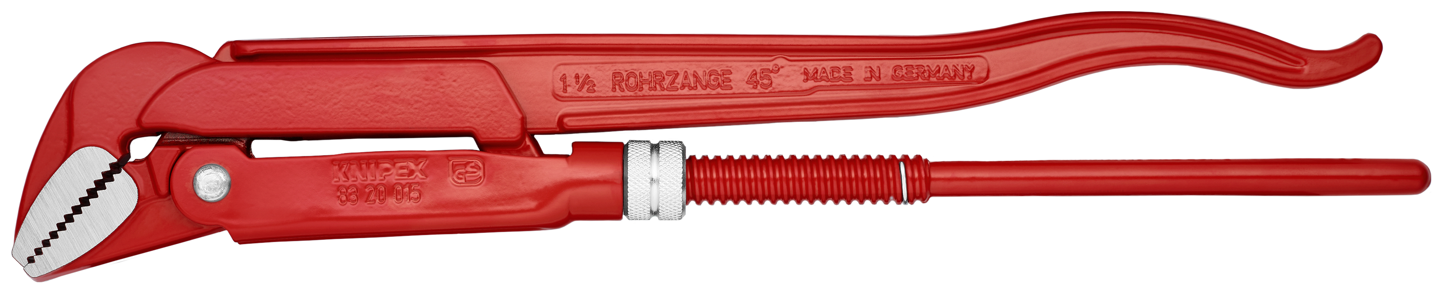 KNIPEX KNIPEX 83 20 015 Rohrzange 45° 430 mm rot pulverbeschichtet