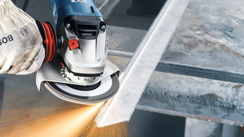 BOSCH Fächerschleifscheibe X551 Expert for Metal, gewinkelt, 115 mm, 40, Glasgewebe