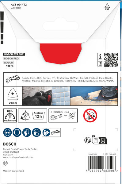 BOSCH EXPERT AVZ 90 RT2 Schleifplatte, 90 mm