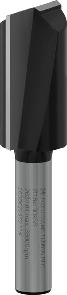 BOSCH PRO Nutfräser, zweischneidig, Ø 16 x L 30, Schaft 8 mm BOSCH PRO Nutfräser, zweischneidig, Ø 16 x L 30, Schaft 8 mm