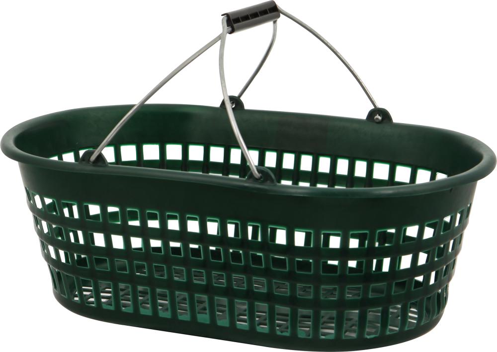 NEUTRAL Gartenkorb 15 kg, grün, oval mit Doppelklappbügel NEUTRAL Gartenkorb 15 kg, grün, oval mit Doppelklappbügel