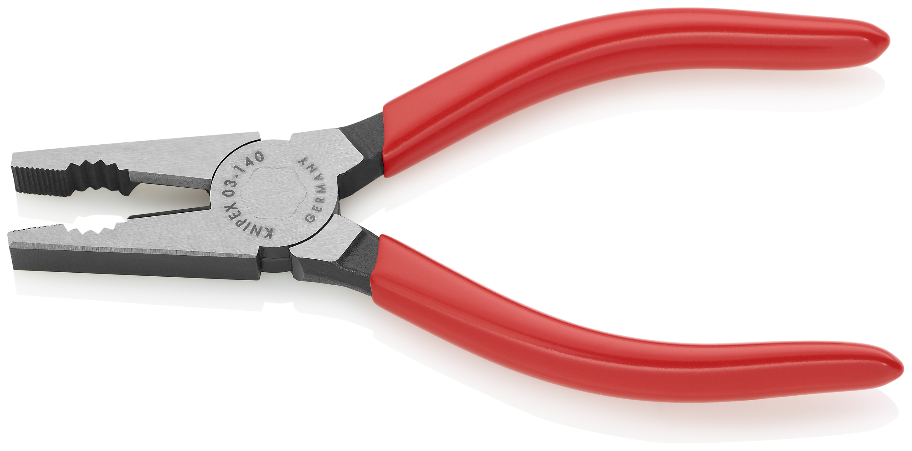 KNIPEX KNIPEX 03 01 140 Kombizange 140 mm schwarz atramentiert mit Kunststoff überzogen poliert