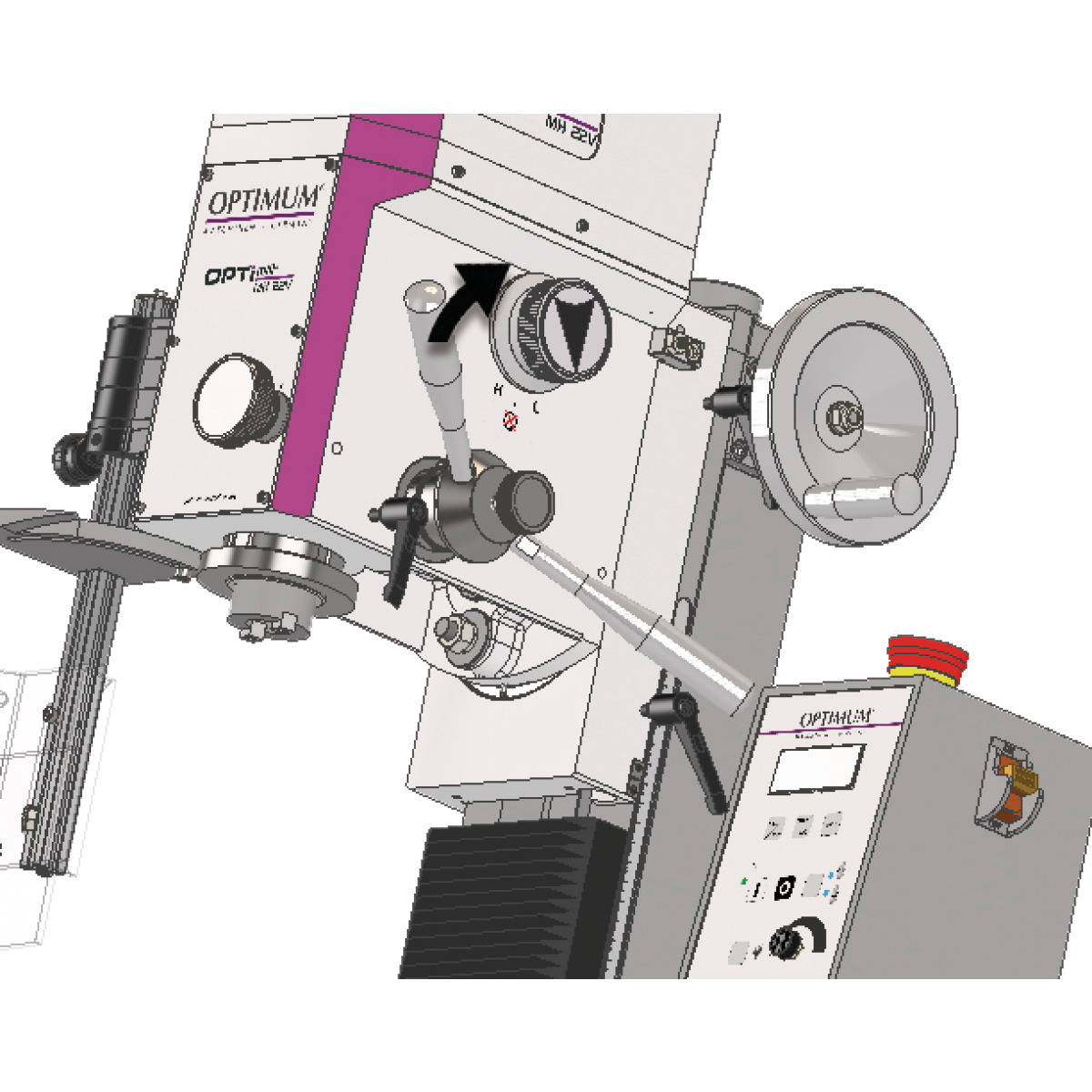 OPTIMUM Bohr-Fräsmaschine OPTImill MH 22VD