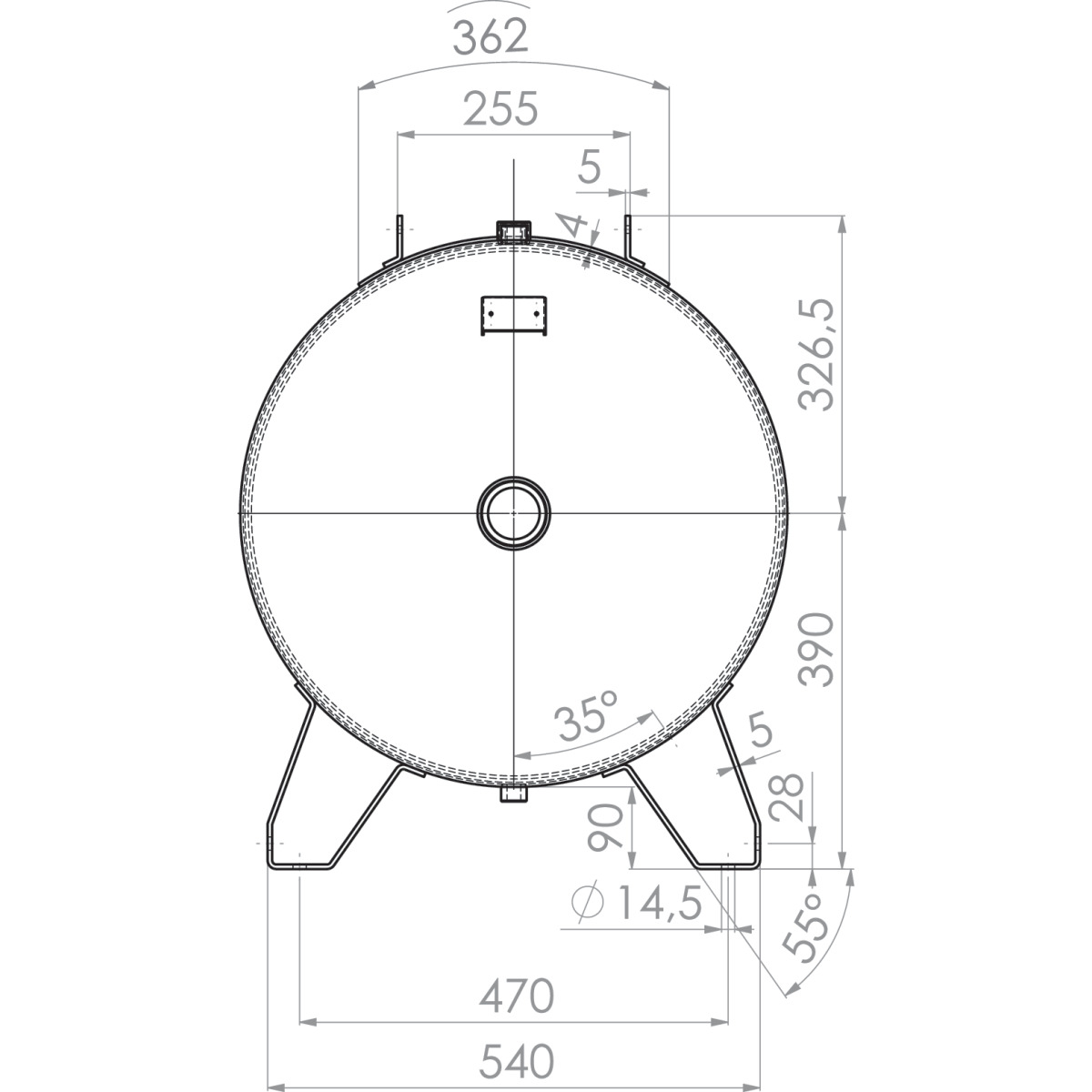 AIRCRAFT Druckluftbehälter ACDB 500/15 H verzinkt AIRCRAFT Druckluftbehälter ACDB 500/15 H verzinkt